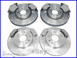 Vauxhall Zafira Gsi Turbo Front & Rear Dimpled Grooved Brake Discs & Mintex Pads