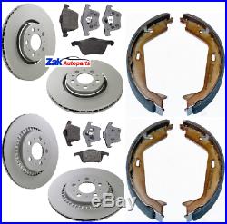 Volvo Xc90 (03-11) Front And Rear Brake Discs And Pads & Handbrake Shoes Set