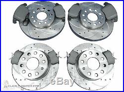 Vw Golf Mk5 1.9 2.0 Gt Tdi 140hp Front & Rear Drilled Grooved Brake Discs & Pads