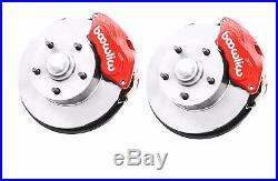 Wilwood Red Front & Rear Disc Brake Kit with Chrome Booster & Master Cylinder
