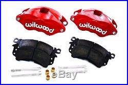Wilwood Red Front & Rear Drilled Slotted Disc Brake Kit with Black Booster & M/C