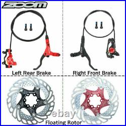 Zoom HB-875 Hydraulic Disc Brake Front Rear Lever Caliper Rotors Mountain Bike